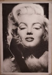 Marilyn Monroe grafit portré A/3